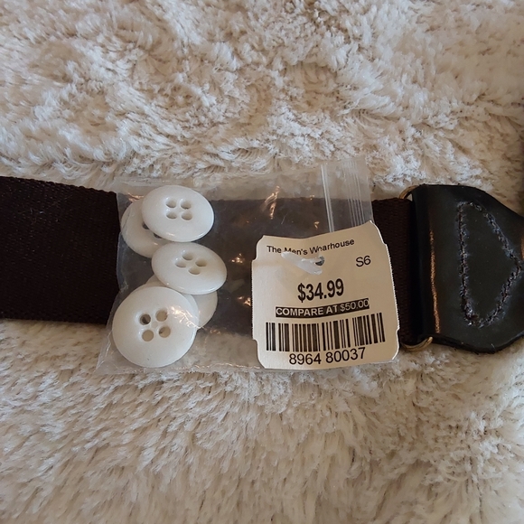 🌺 NWT Mens Tan Silk Braces/Suspenders - Picture 8 of 8